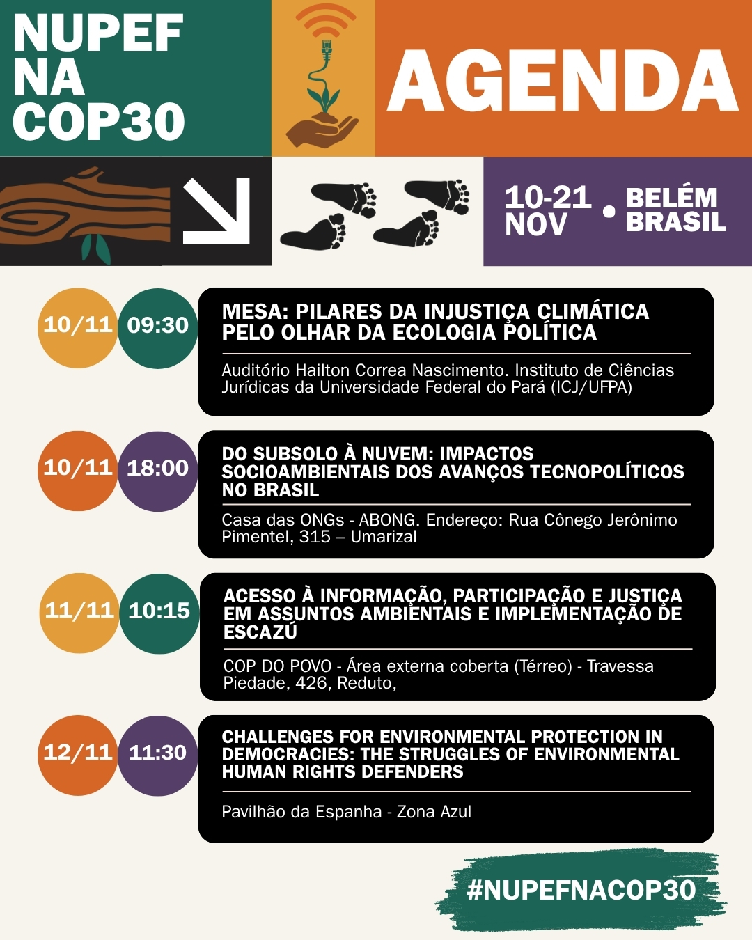 Agenda COP30 NUPEF