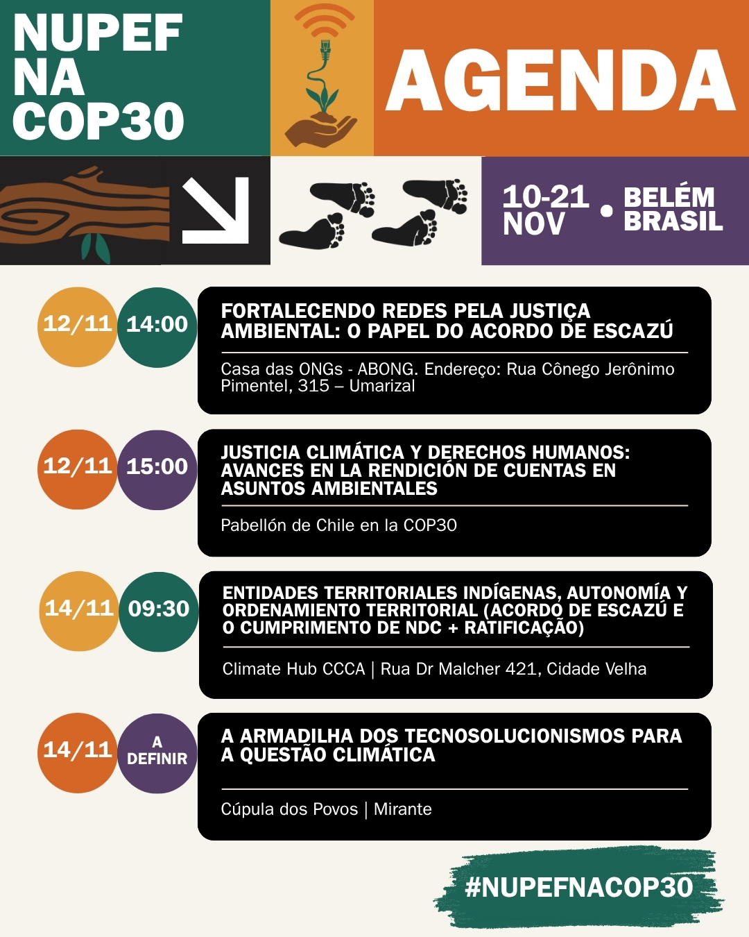 Agenda COP30 NUPEF